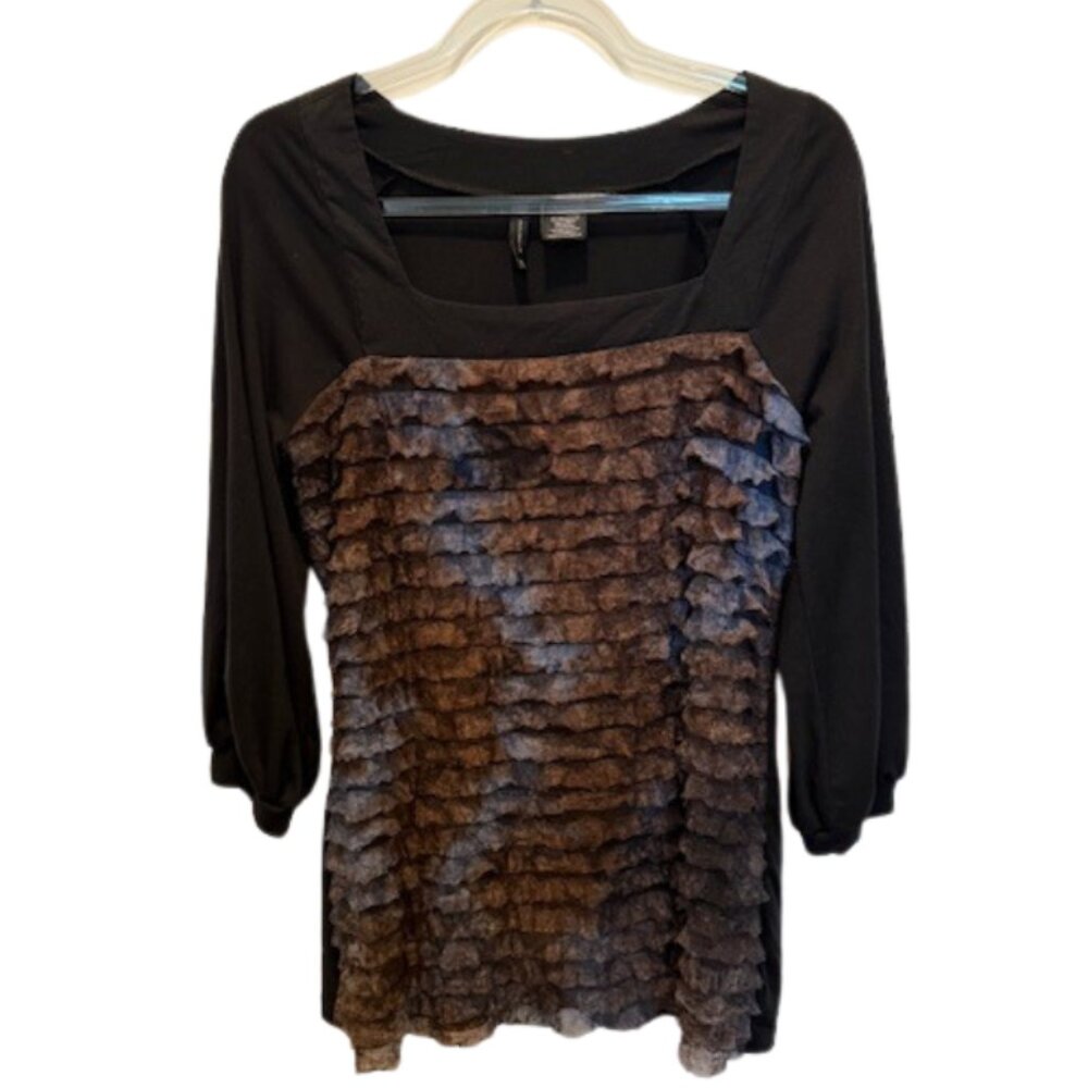 New Direction Ruffle Top Size Large